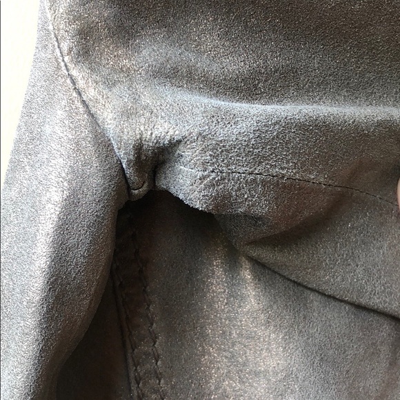 NAF NAF real leather iridescent  gold jacket - Picture 8 of 8